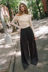 Double-pleated trousers
