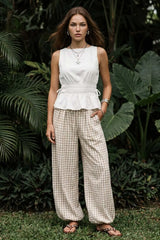 Cloudy print trousers