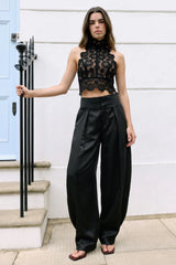 Pantalón fit balloon pliegues