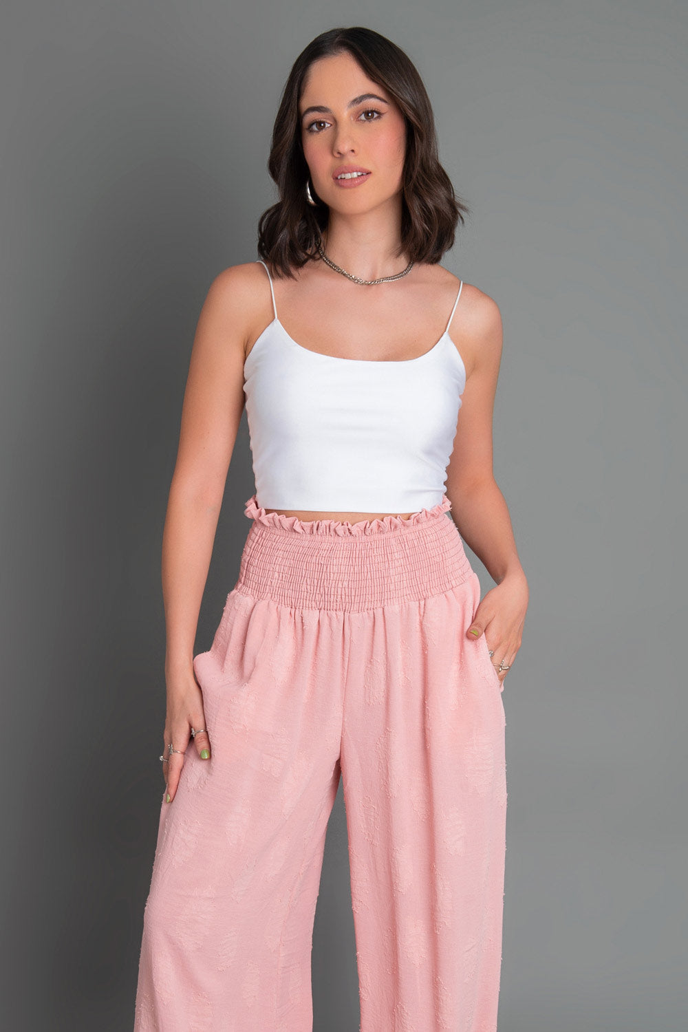 Rosa Claro Pantalon Rosa Palo Color Rosa Claro Zapatos Para