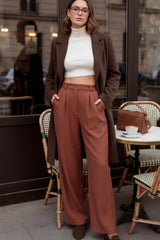 Pantalón pinzas pretina pasada