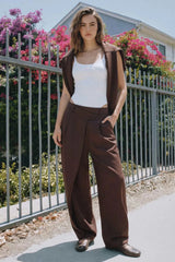 Pantalón pretina corrida rayas
