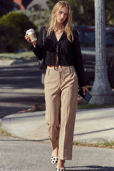 Ankle-length straight trousers