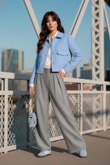 Pantalón wide leg pinzas