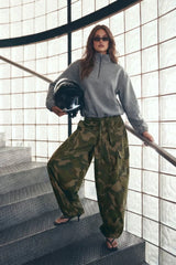 Sudadera relaxed fit con zíper