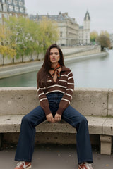 Sweater rayas cuello polo