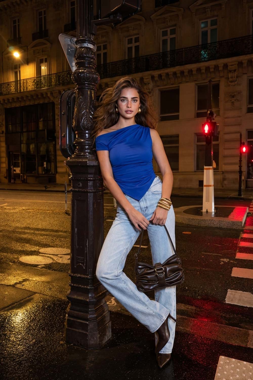 Top ajustado Charli hombro descubierto azul rey – HIGHSTREET