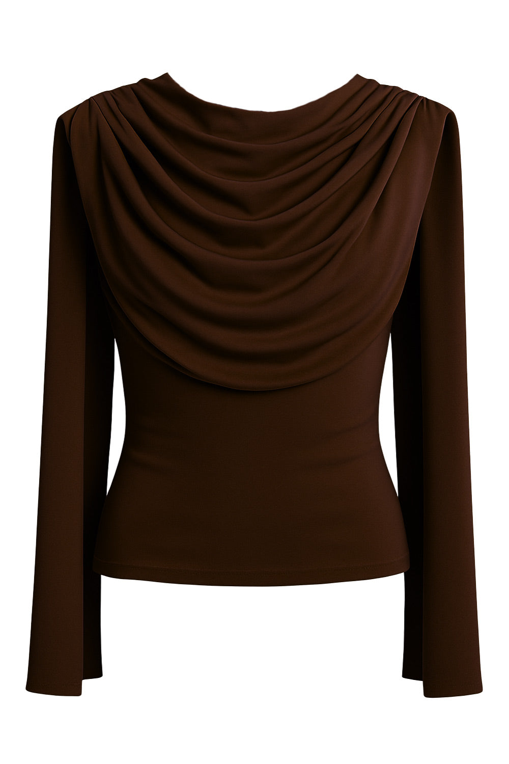 Top de fit ajustado, sin mangas, cuello redondo y detalle decorativo frontal con plisados en hombros.