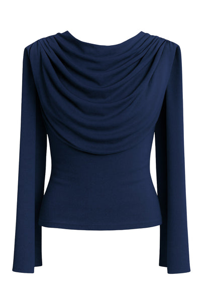 Top de fit ajustado, sin mangas, cuello redondo y detalle decorativo frontal con plisados en hombros.