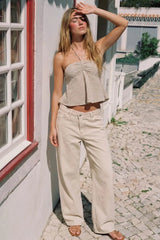 Top bandeau con tirantes rayas