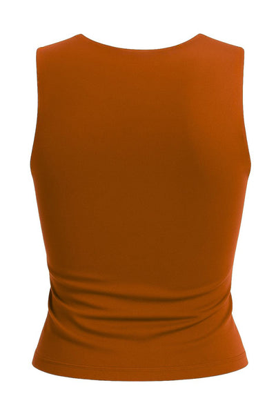 Top básico de fit ajustado, sin mangas y escote cuadrado.