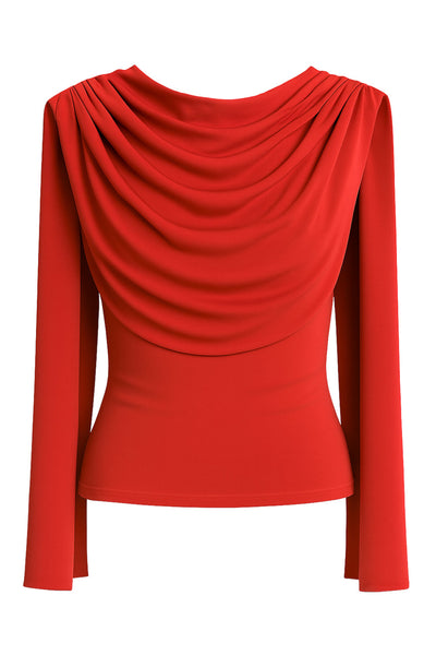 Top de fit ajustado, sin mangas, cuello redondo y detalle decorativo frontal con plisados en hombros.