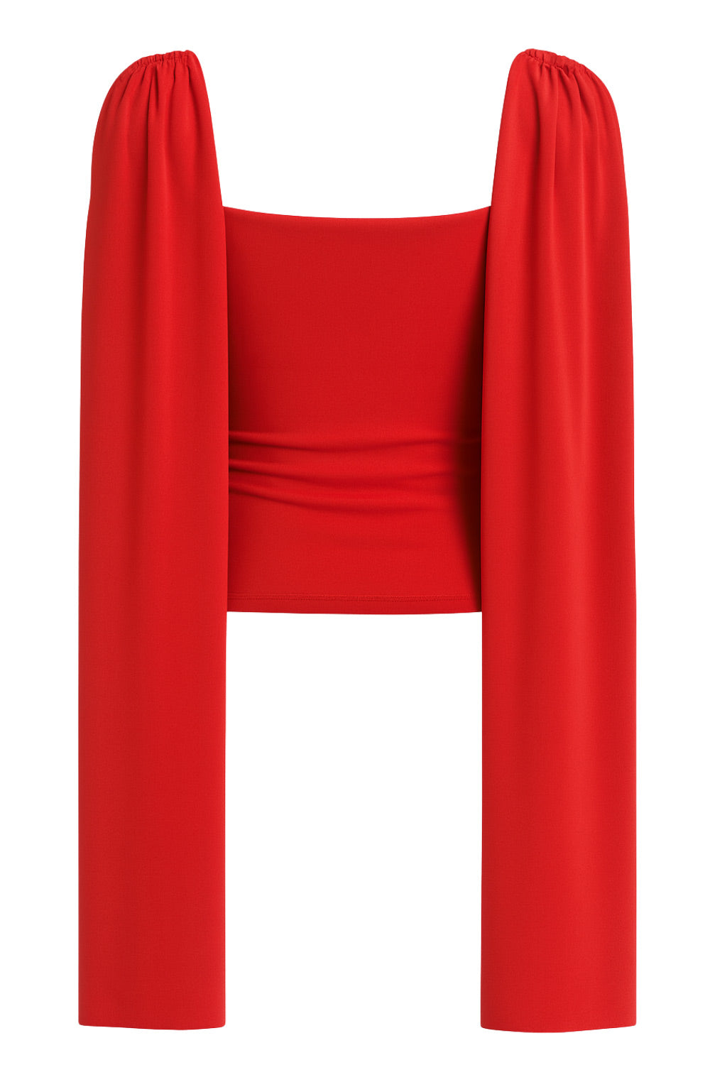 Top de fit ajustado, sin mangas, cuello redondo y detalle decorativo frontal con plisados en hombros.