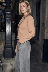 Bow blazer top