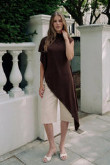 Asymmetrical draped top