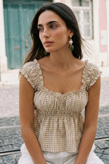Top Élise estampado