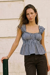 Top Élise estampado