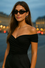 Top Grace cruzado manga corta