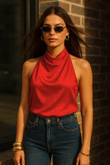 Top halter Alana escote espalda