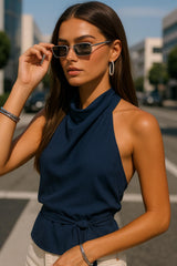 Top halter Alexia cuello fluido