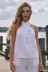 Top halter cruzado