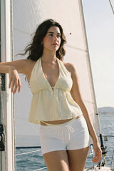 Top halter rayas