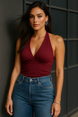 Top halter Victora escote v