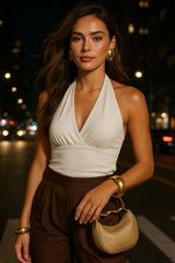 Top halter Victora escote v