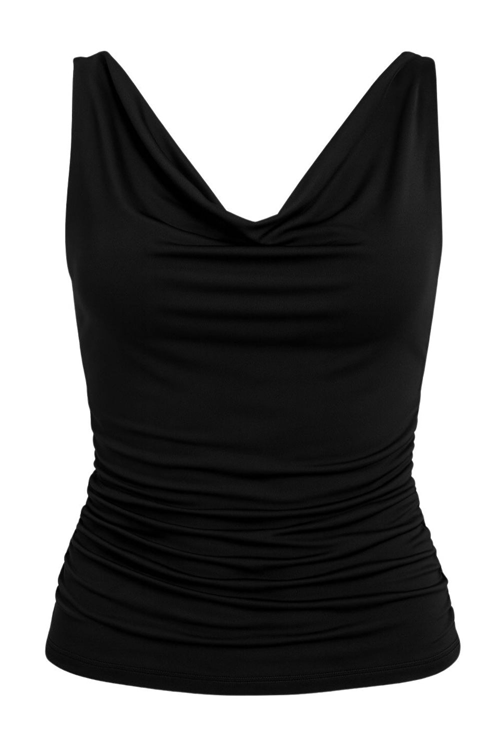 Top de fit ajustado, tirantes, escote fluido frontal y en espalda.