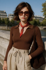 Top punto manga larga