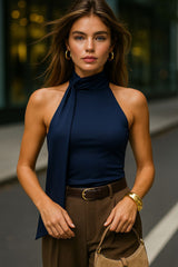 Top Roberta halter escote espalda