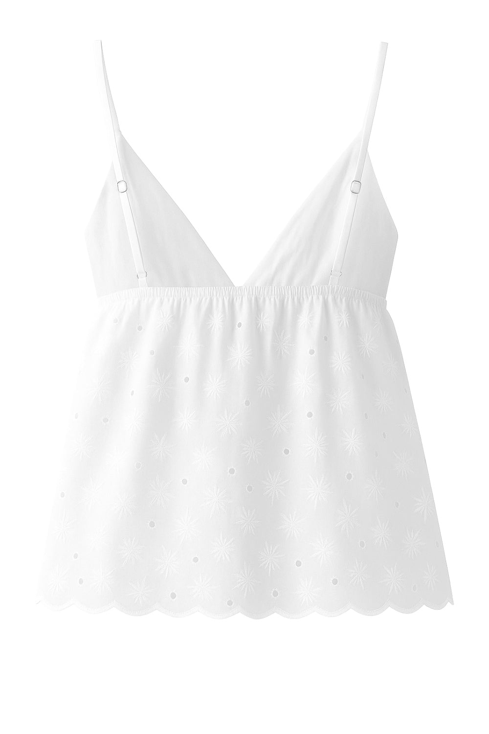 Top de fit fluido, tirantes delgados ajustables, abertura frontal en bajo, escote v con plisados y cierre con lazo amarrable frontal. Detalle de rib elástico en espalda, olanes en bajo y perforado en tejido.