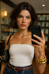 Top tubo Cleo satinado