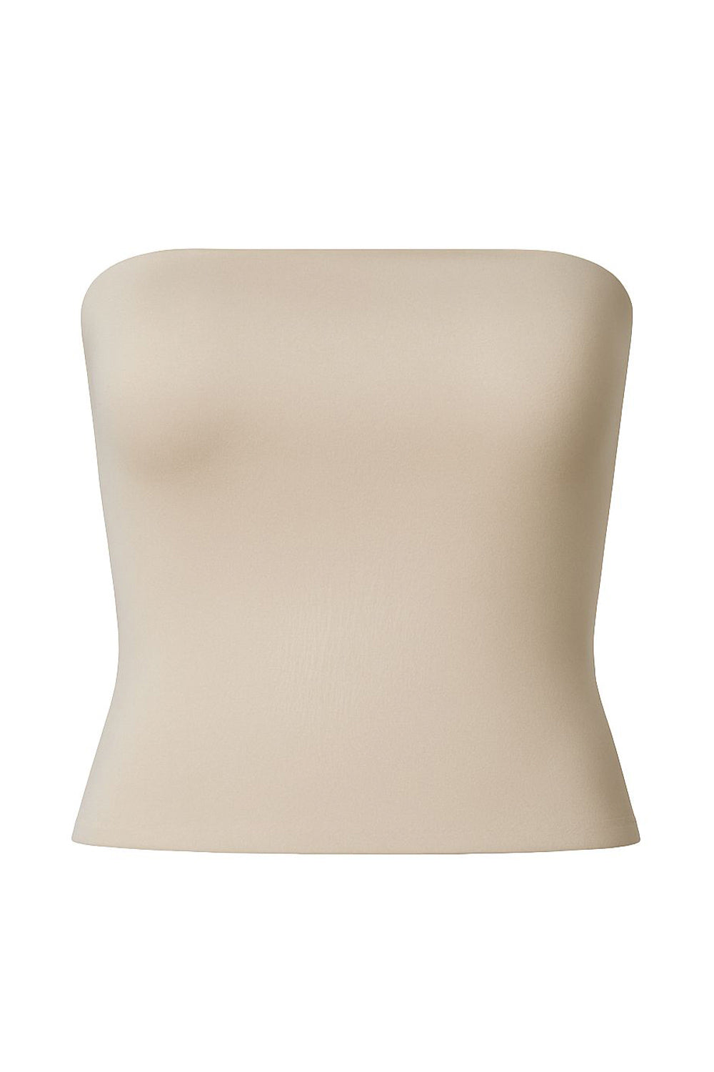 Top tubo de fit ajustado y escote recto.