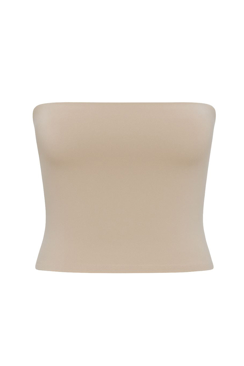 Top tubo de fit ajustado y escote recto.