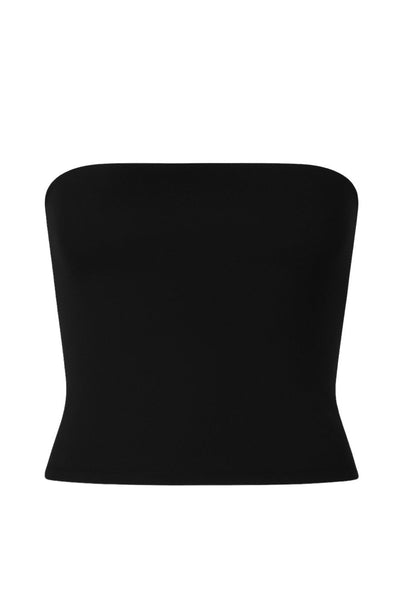 Top tubo de fit ajustado y escote recto.