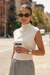 Top Venice cuello mock
