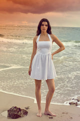 Halter A-line mini dress