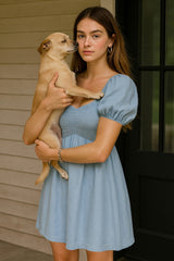 Vestido fluido corto