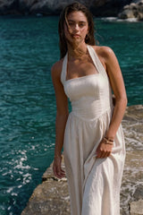 Vestido midi halter