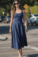 Vestido midi lino