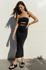 Vestido midi Star Queen con cut out