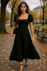 Vestido Nitsa midi con olanes