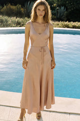 Vestido satin lazo