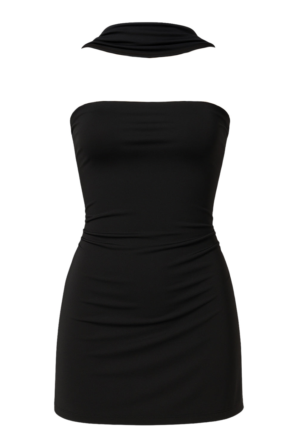 Vestido Slay strapless con choker