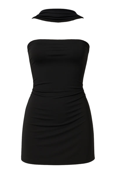 Vestido Slay strapless con choker