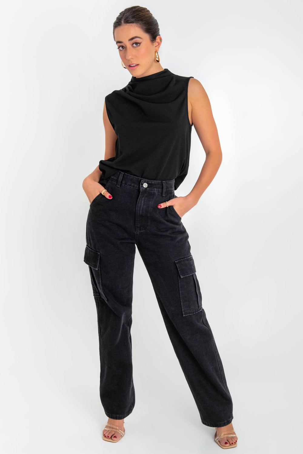 Camicia Senza Maniche Donna Blusa Donna Senza Maniche Con Collo